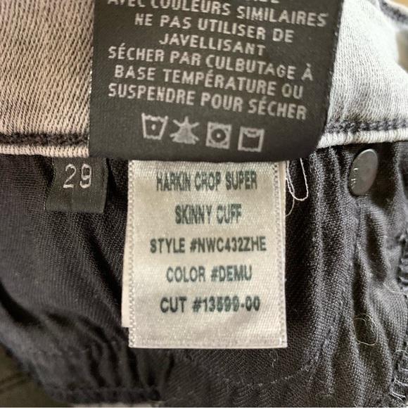 Hudson Crop Harkin Super Skinny With Cuff New With Partial Tag - Picture 7 of 12